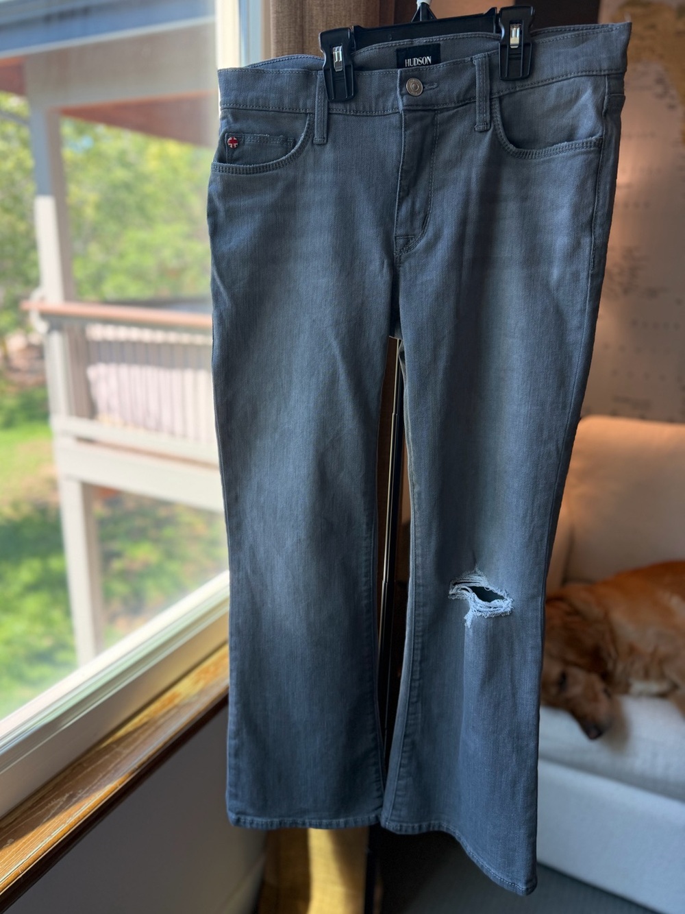 Hudson Natalie Slim Boyfriend Jeans- Grey